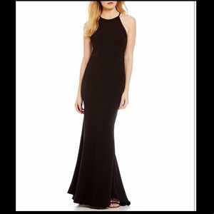 Purple Calvin Klein halter neck dress